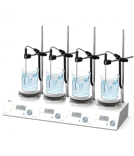 DLAB MS-H280-S4 4 Bölmeli Dijital Isıtıcılı Manyetik Karıştırıcı LCD